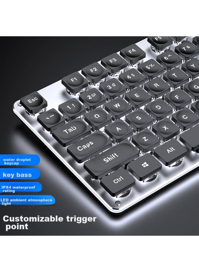 Eweadn Gx710s Mechanical-feel Wired Keyboard, Wireless Office Desktop Computer Laptop Keyboard And Mouse Set, Low-profile Membrane Gaming E-sports Mouse Peripherals - Image 1