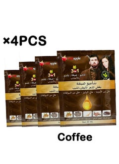 Red Apple Coffee herbal hair dye shampoo 4pcs in 30ml 