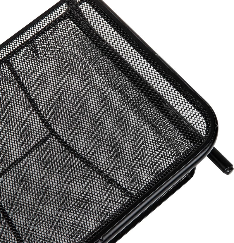 Mind Reader MESHKING-BLK Metal Mesh Monitor Stand Organizer with Storage Papers, Folders, Or Desk Accessories, Black w Drawer - Image 5