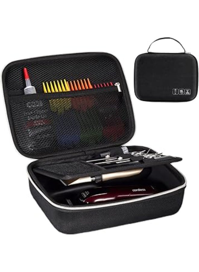 PROCUS Waterproof and Oil-Resistant Hard Barber Bag, Portable Hair Clipper and Grooming Tool Organizer for Men with Non-Slip Inner Tray – Professional Barber Case - Image 1