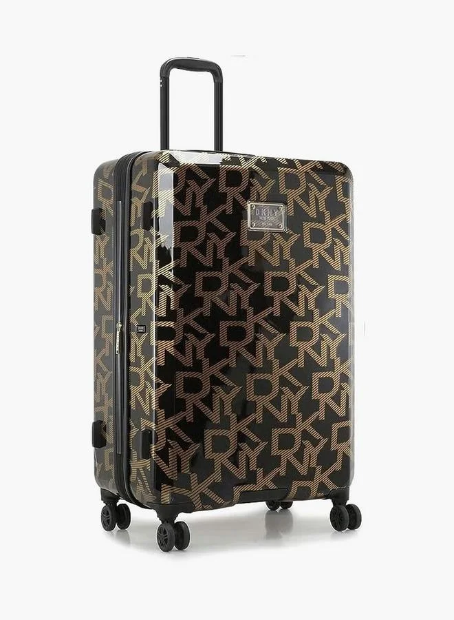 DKNY Monogram Print Hardcase Trolley Bag with Retractable Handle - 20 Inches Check-in Bag