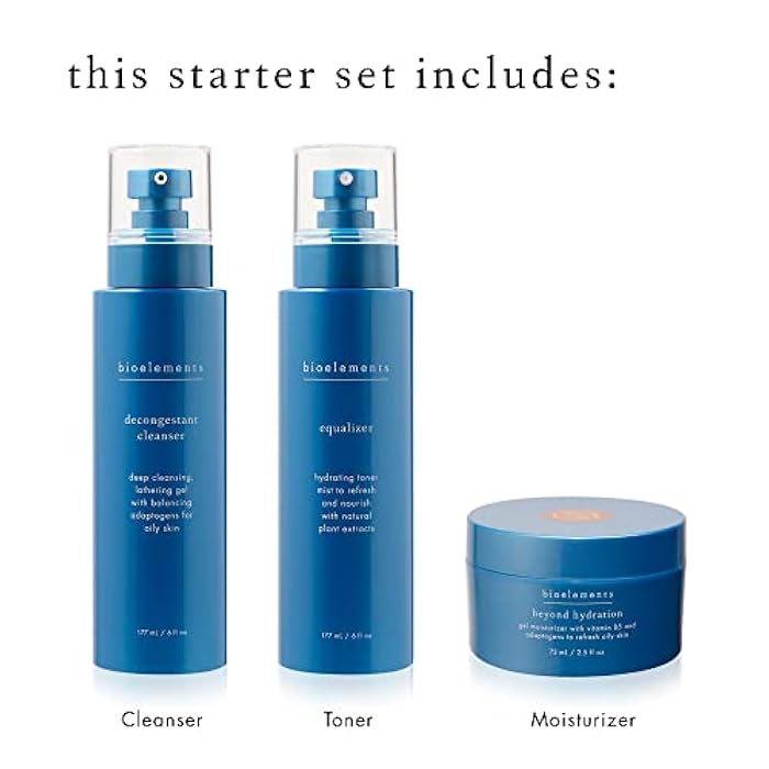 Bioelements 3-Step Starter Set: Oily Skin - Includes Decongestant Cleanser, Equalizer Toner & Beyond Hydration Moisturizer - Image 3