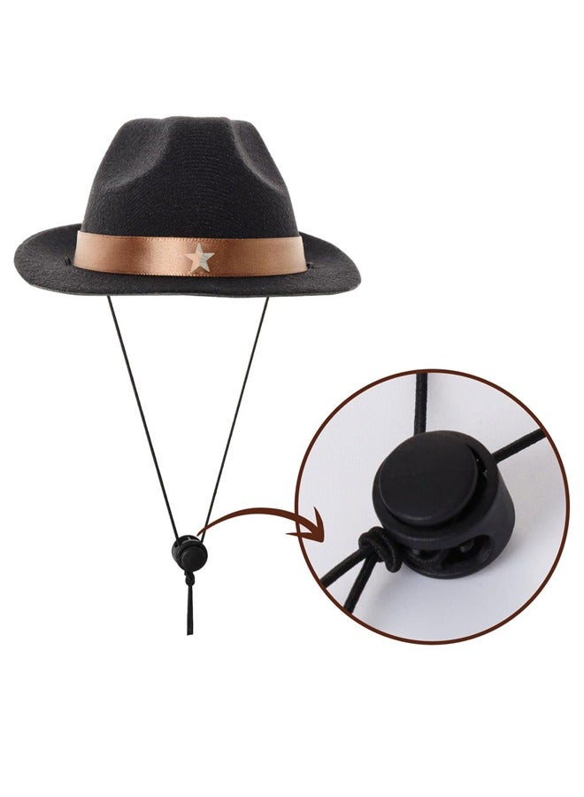 Small Dog Cowboy Hat Costume Pet Cap and Bandana Scarf Costume Cosplay West Cowboy Accessories for Puppy Kitten Party, , Festival and Daily Wearing Decoration - Image 3