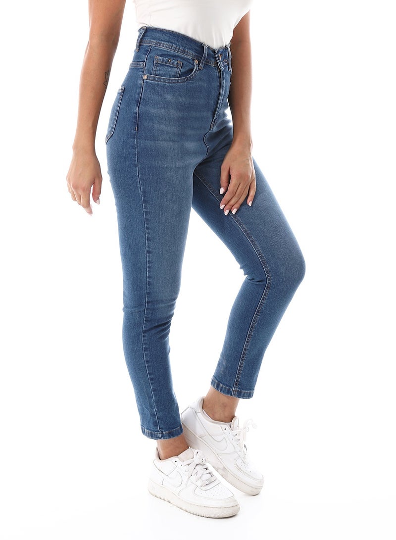 Andora Traditional Five Pockets Skinny Jeans Pants_ Denim Blue - Image 2
