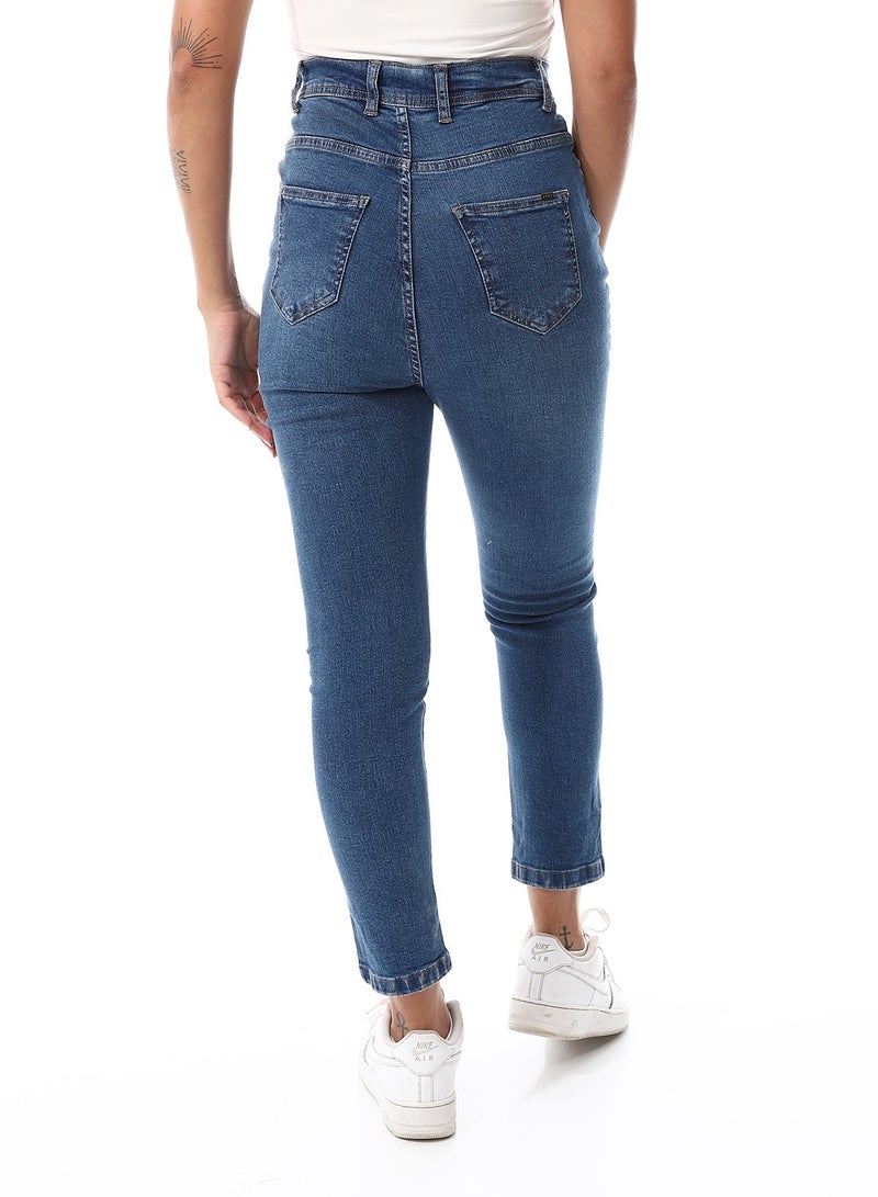 Andora Traditional Five Pockets Skinny Jeans Pants_ Denim Blue - Image 3