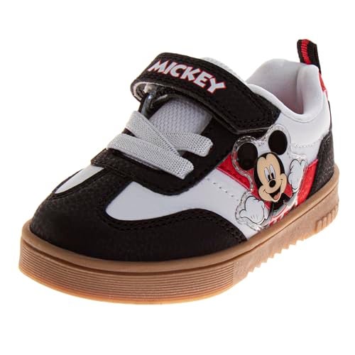 Josmo Mickey Mouse Shoes for Boys - Shoe Classic Retro Style Sport Soccer Sneakers - Black (Size 6 Toddler) - Image 1