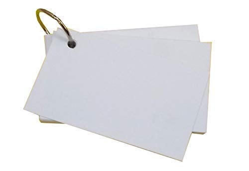 IMPRINT 100 White Blank Flash Cards, Index Cards with 2 Card Rings, Size 2x3 Inch - Image 3