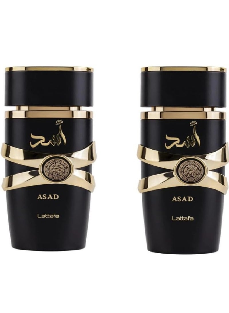 لطافة عطر اسد للرجال او دي بارفان 100 مل من قطعتين 