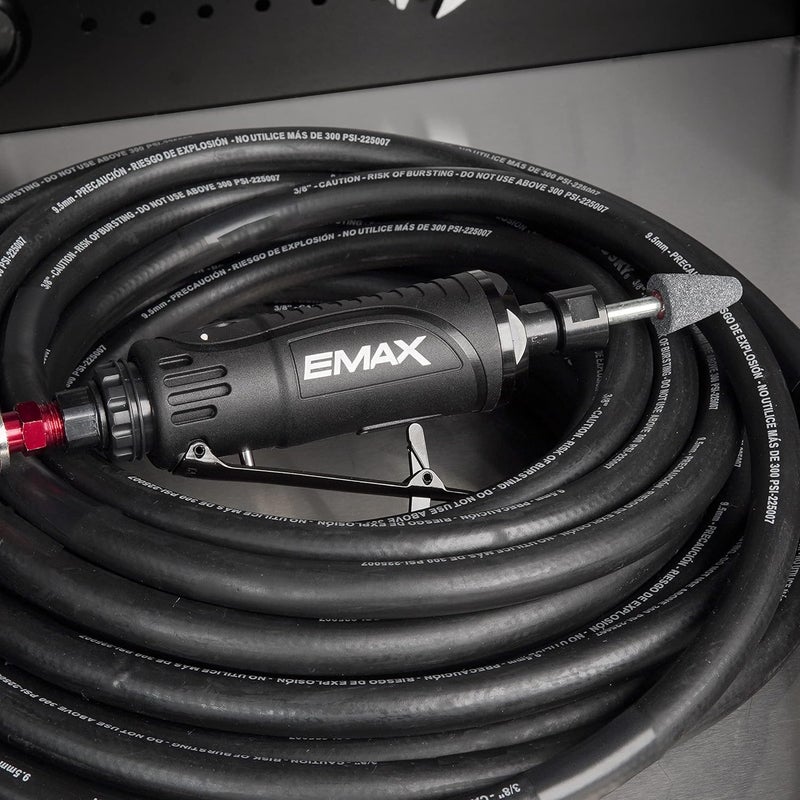 EMAX Straight Shaft Air Die Grinder - 1/4" Professional Pneumatic Mechanics Tool with Lock Off Trigger & 22,000 Max RPM - EATDG02S1P - Image 4