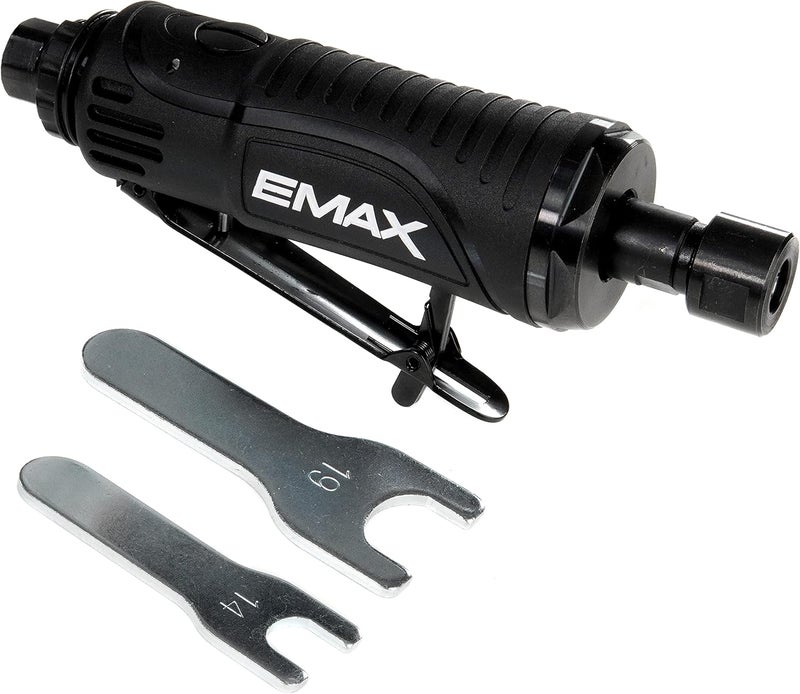 EMAX Straight Shaft Air Die Grinder - 1/4" Professional Pneumatic Mechanics Tool with Lock Off Trigger & 22,000 Max RPM - EATDG02S1P - Image 2