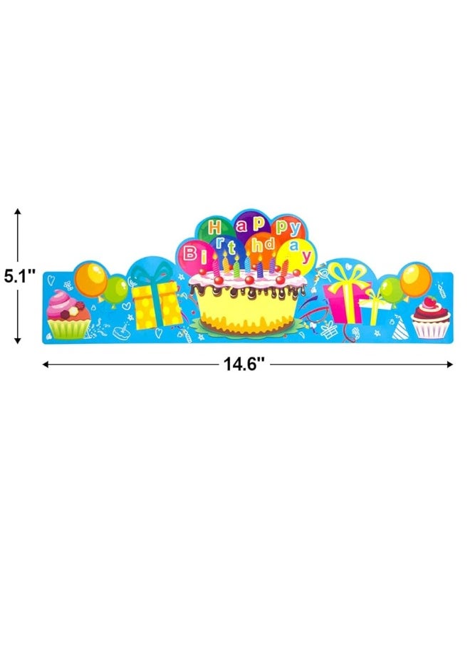 Fancy Land - FANCY LAND Birthday Crowns for Kids Family Birthday Classroom School VBS Party Supplies Pack of 30 - Image 1