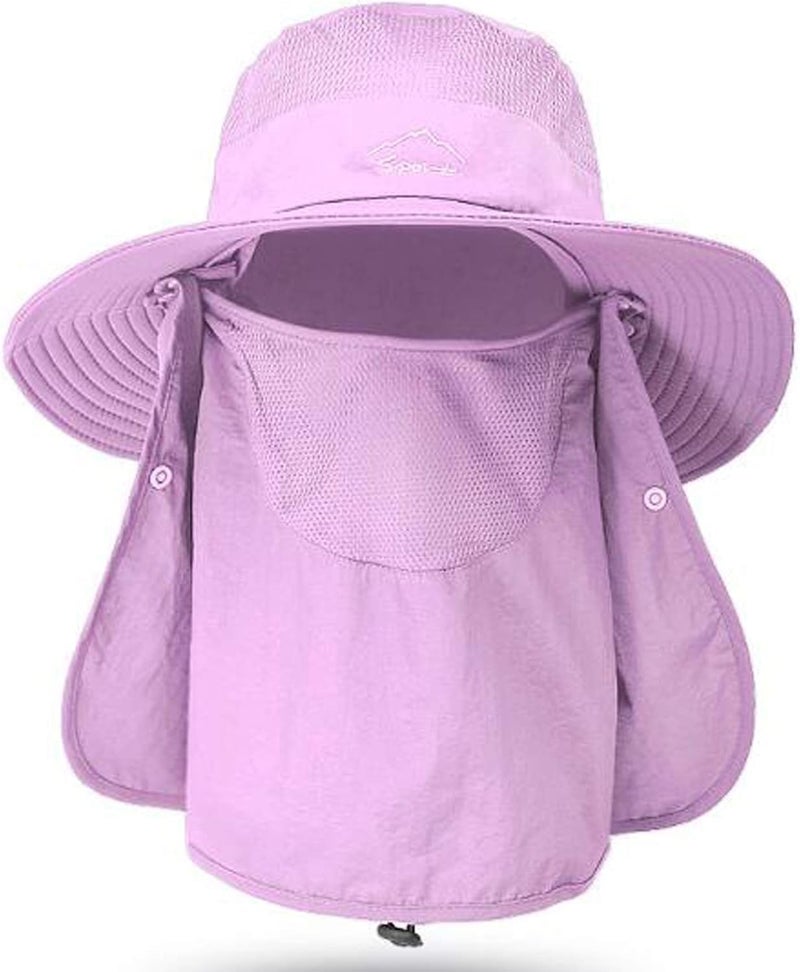 Outrip Fishing Hat for Men & Women, Outdoor UV Sun Protection Wide Brim Hat with Face Cover & Neck Flap - Image 1