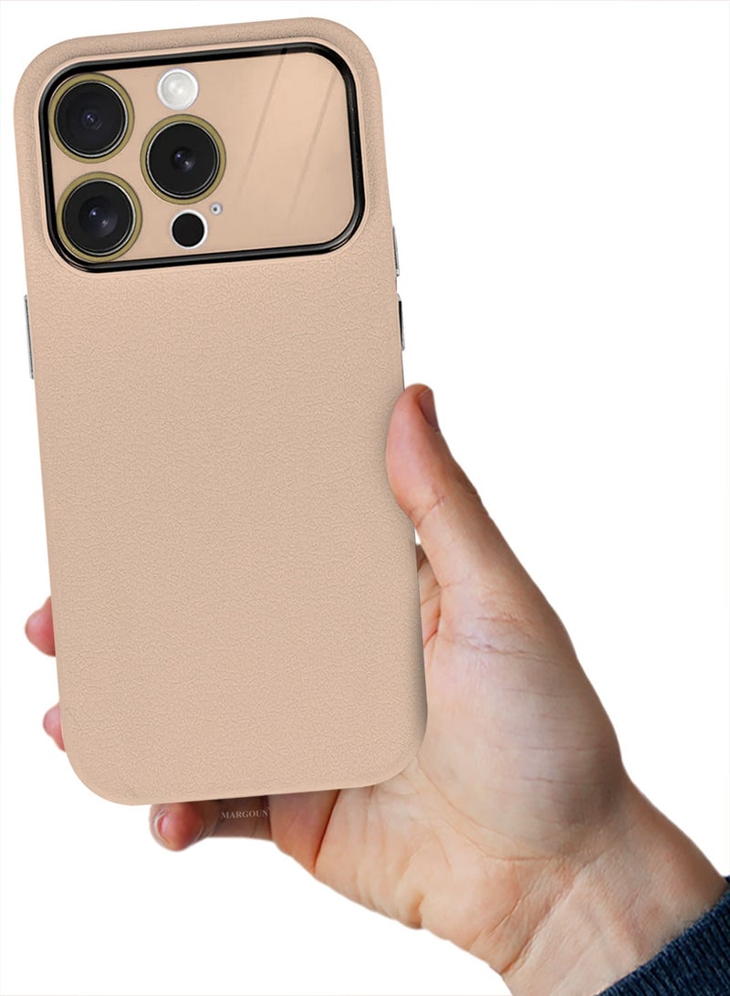 CATANES Hard Silicone Case Cover for Apple iPhone 13 pro - Cover with Camera Protection Bumper - Auto Focus Design - Sand Pink - Image 5
