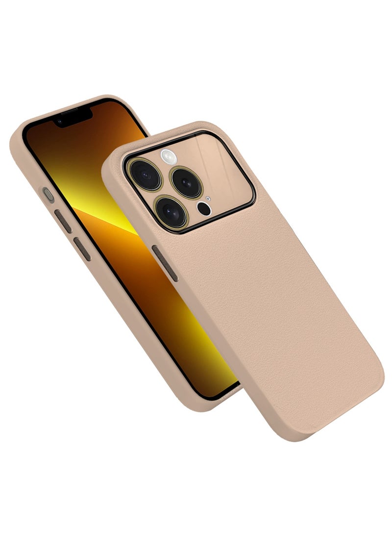 CATANES Hard Silicone Case Cover for Apple iPhone 13 pro - Cover with Camera Protection Bumper - Auto Focus Design - Sand Pink - Image 1