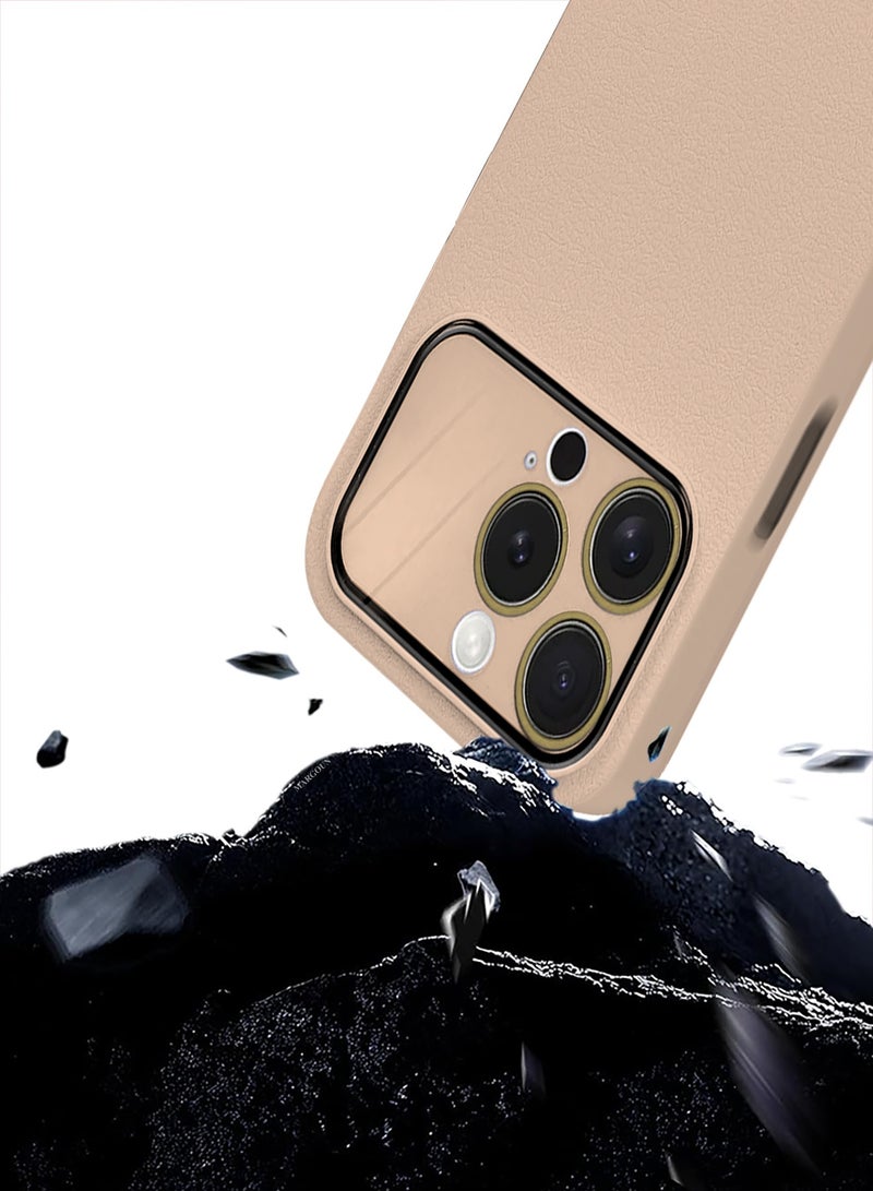 CATANES Hard Silicone Case Cover for Apple iPhone 13 pro - Cover with Camera Protection Bumper - Auto Focus Design - Sand Pink - Image 2