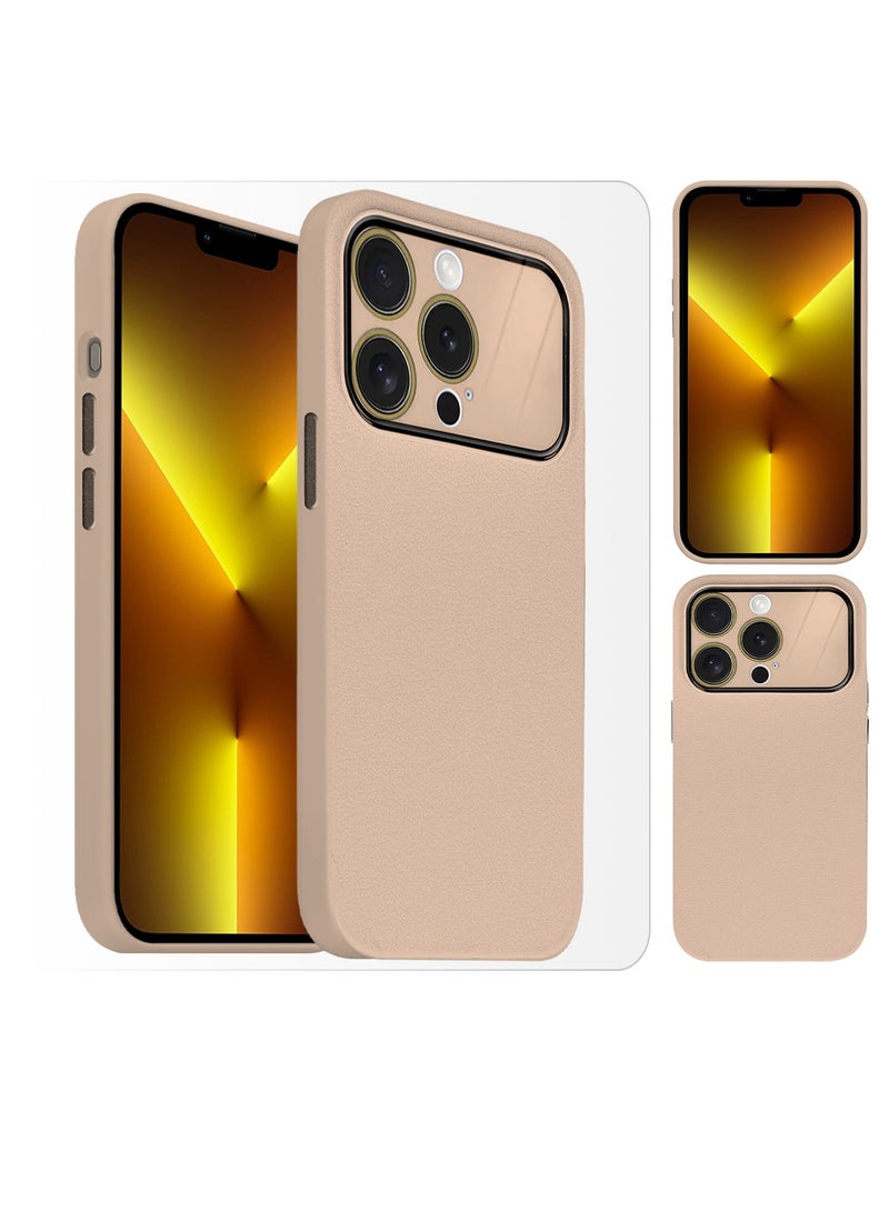CATANES Hard Silicone Case Cover for Apple iPhone 13 pro - Cover with Camera Protection Bumper - Auto Focus Design - Sand Pink - Image 4