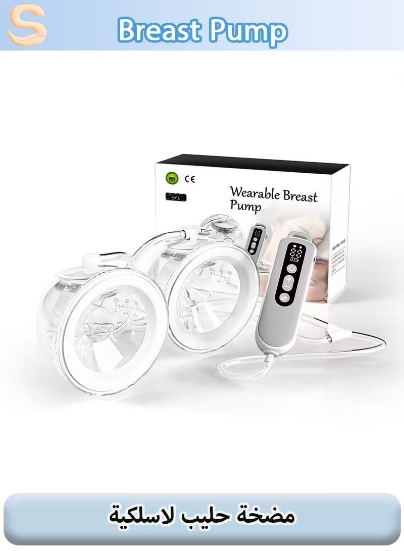 سيرينوفيا مضخة ثدي كهربائية محمولة بدون استخدام اليدين، غير مؤلمة وهادئة للغاية (أقل من 45 ديسيبل)، بطارية تدوم طويلاً بسعة 1800 مللي أمبير، 3 أوضاع و9 مستويات شفط، مع حواف مقاس 21/24 مم (قطعتان)، قابلة لإعادة الشحن وسهلة الاستخدام. - Image 2