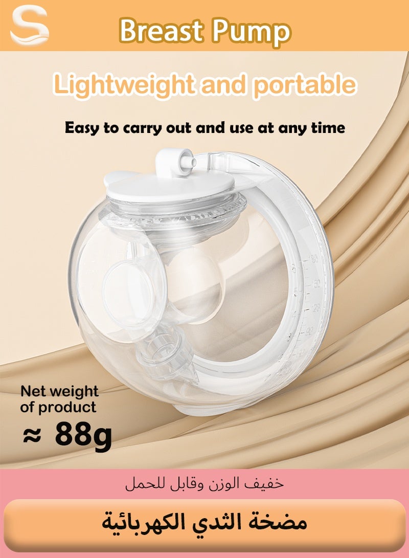 Serinovia Hands-Free Wearable Electric Breast Pump, Painless & Ultra Quiet ≤45dB, 1800mAh Long Battery Life, 3 Modes & 9 Suction Levels, with 21/24mm Flanges (2 Pieces), Discreet and Rechargeable - Image 4