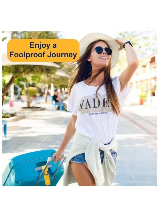 6 Pack Luggage Tags for Suitcases, Travel Tags for Baggage, Bag Handbag Tags with Name ID Card Easily Identify Your Suitcase - Image 5