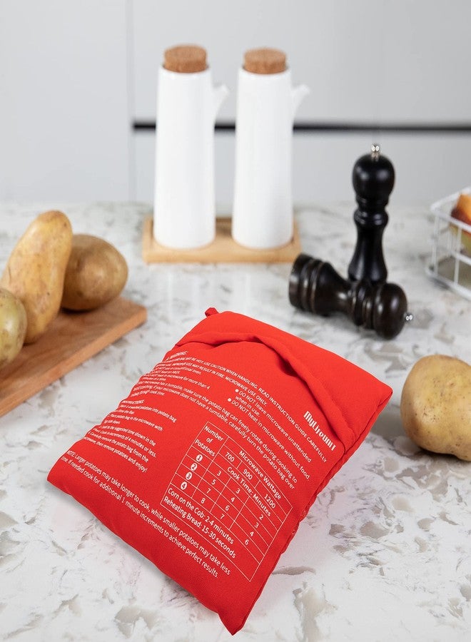 MyLifeUNIT Microwave Potato Bag, Baked Potato Microwave Baking Bag, Red - Image 3