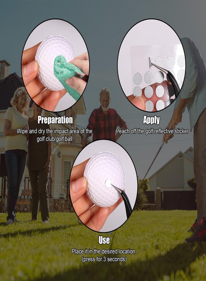 Sinbana 150pcs White Reflective Dot Stickers for Golf Clubs & Golf Ball, 0.65cm/0.26in Small High-Reflective Launch Monitor Dotz Sticker for Simulators High-Speed Cameras & Launch Monitors - Image 5