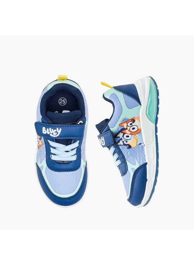 BLUEY Boys Printed Sneakers with Hook and Loop Closure - Image 1