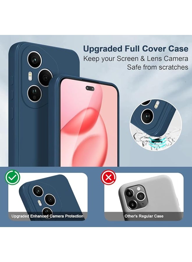 Honor 400 Pro 5G Case, Soft Silicone Case with Upgraded Camera Protection, Slim Shockproof Case with Anti-Scratch Microfiber Lining, Blue - Image 3