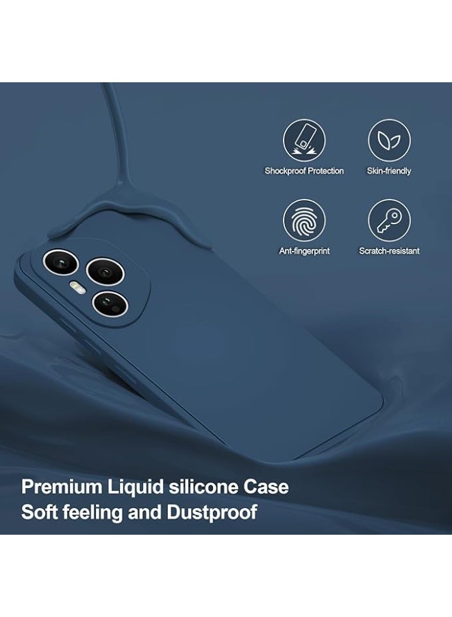 Honor 400 Pro 5G Case, Soft Silicone Case with Upgraded Camera Protection, Slim Shockproof Case with Anti-Scratch Microfiber Lining, Blue - Image 2