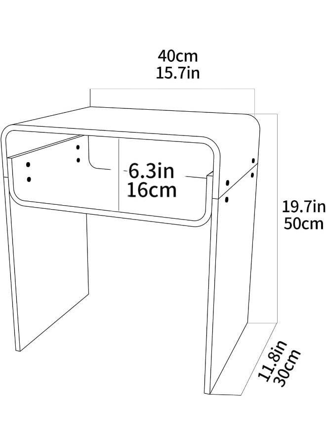 TPGP Acrylic Side Table, Bedside table Nightstand for Living Room Bedroom, Acrylic Tables (Clear)  - Image 3