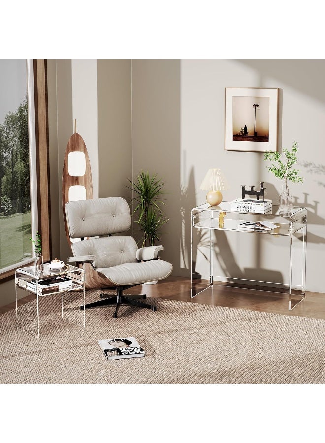TPGP Acrylic Side Table, Bedside table Nightstand for Living Room Bedroom, Acrylic Tables (Clear)  - Image 5