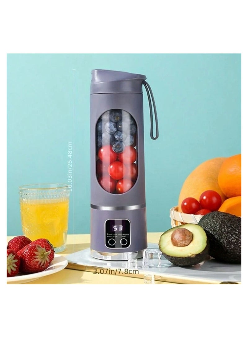 MOXOM HS-860 Portable Blender, Personal Blender, Fruit Blender, Leak Proof Juicer, safety approved, dual functional, charging display with rechargeable battery [1300mah], Ice Crusher with Stainless Steel Blades, home and outdoor. - Image 1
