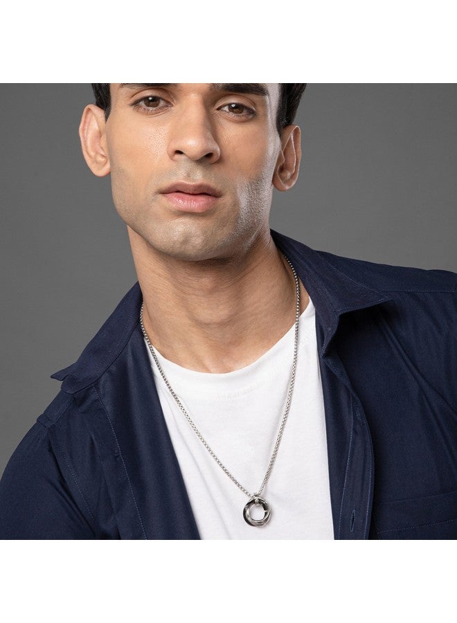 Salty Salty Alpha Rocky Neck Chain for Men & Boys | Multi Ring Stainless Steel Pendant Locket Necklace | Stylish Men's Accessories | Diwali, Birthday, Anniversary & Special Occassion Gift | Everyday Wear  - Image 2