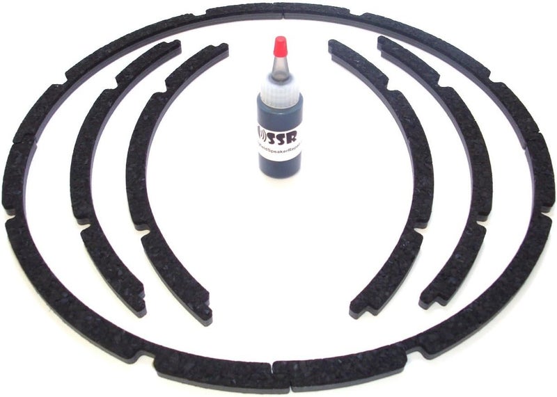 Springfield 15" Pro-Grade Rubitex Speaker Gaskets - Adhesive Included - Compatible with 15" Speaker Frames with 8 Mounting Holes - Image 1