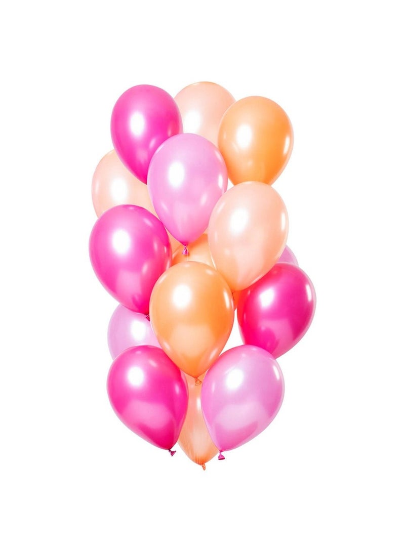 فولات بالونات فلامنغو مزيج من الخوخ الوردي المعدني 30 سم عبوة من 15 قطعة - Image 1