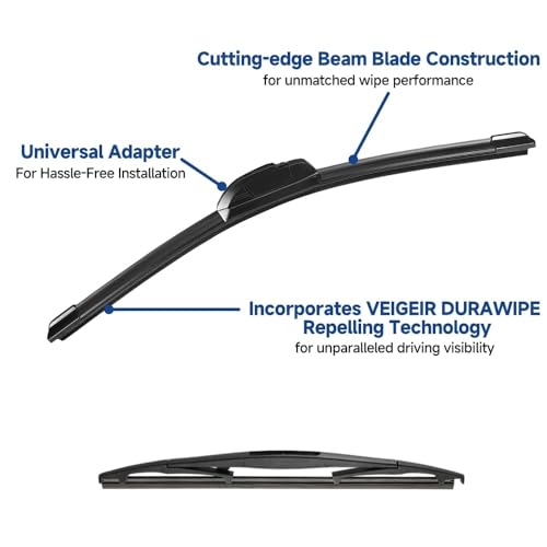 VEIGEIR 3 Pack Windshield Wiper Blades Compatible With Honda HRV HR-V 2016 2017 2018 2019 2020 2021 2022 Original Factory Quality Front Rear Wipers Blade Set for My Car - 26" 18" 10" - Image 2