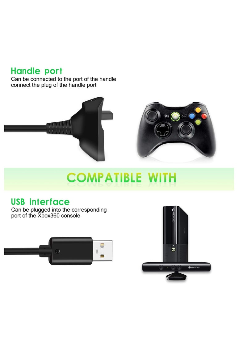 Y&D 6Ft Charging Cable for Xbox 360 , Wireless Controller USB Compatible with Microsoft Xbox360 / Ultra Slim Game Replacement  - Image 4