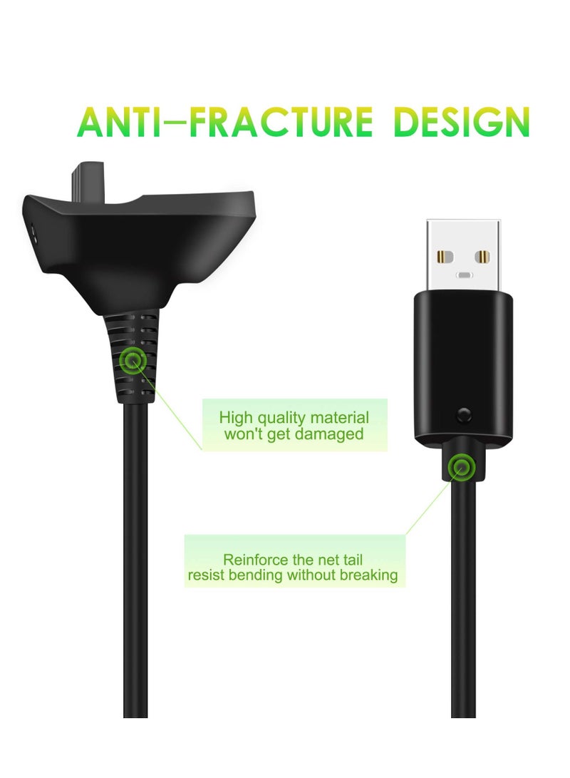 Y&D 6Ft Charging Cable for Xbox 360 , Wireless Controller USB Compatible with Microsoft Xbox360 / Ultra Slim Game Replacement  - Image 2