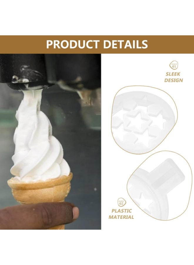 5 PCS Ice Cream Machine Nozzle, Ice Cream Maker Nozzles for Machine, Ice Cream Machine Supplies Nozzles for Ice Cream Machine, ce Cream Machine Replacement Parts Cake Decor Tips Modeling Caps