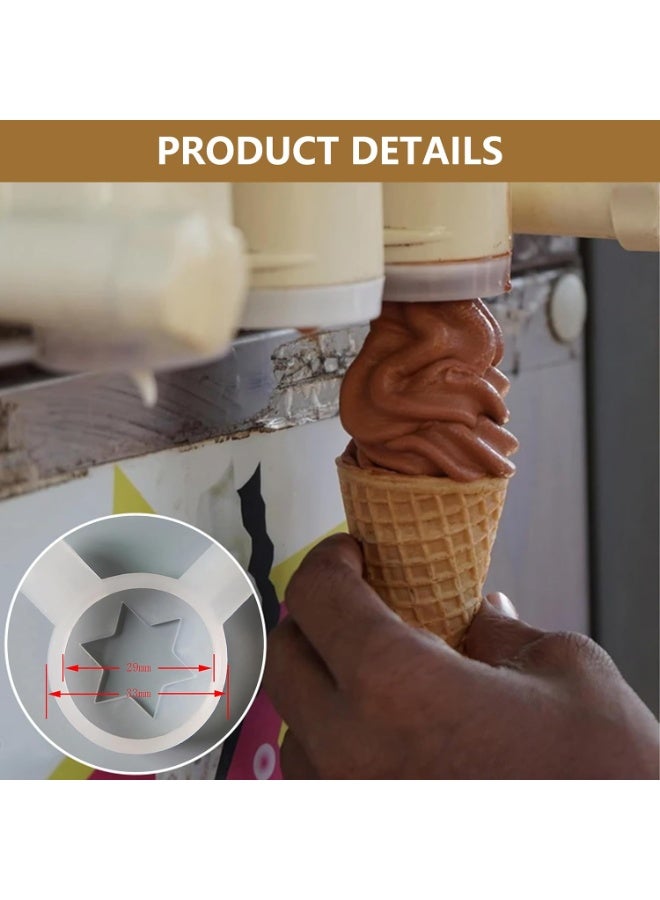 5 PCS Ice Cream Machine Nozzle, Ice Cream Maker Nozzles for Machine, Ice Cream Machine Supplies Nozzles for Ice Cream Machine, ce Cream Machine Replacement Parts Cake Decor Tips Modeling Caps