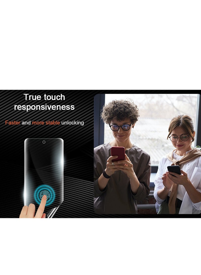 بيوينتي قطعتان من واقي الشاشة لهاتف Honor X9a 5G/Honor Magic 5 Lite 5G مقاس 6.67 بوصة (ليس لهاتف HONOR Magic5 Pro 5G مقاس 6.81 بوصة)، غشاء مرن من مادة TPU، مع قطعة واحدة من واقي عدسة الكاميرا، قطعة واحدة من - Image 5