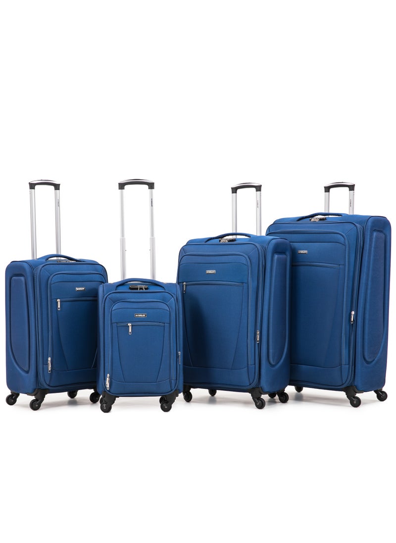 STARLIFE - 4 Piece Softside 4 Wheels Trolley Luggage Set With Number Lock 20,24,28,32 Inches - Image 1