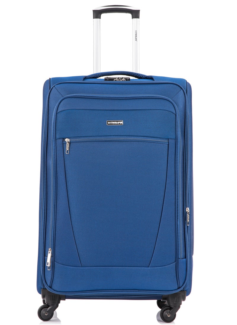 STARLIFE - 4 Piece Softside 4 Wheels Trolley Luggage Set With Number Lock 20,24,28,32 Inches - Image 1