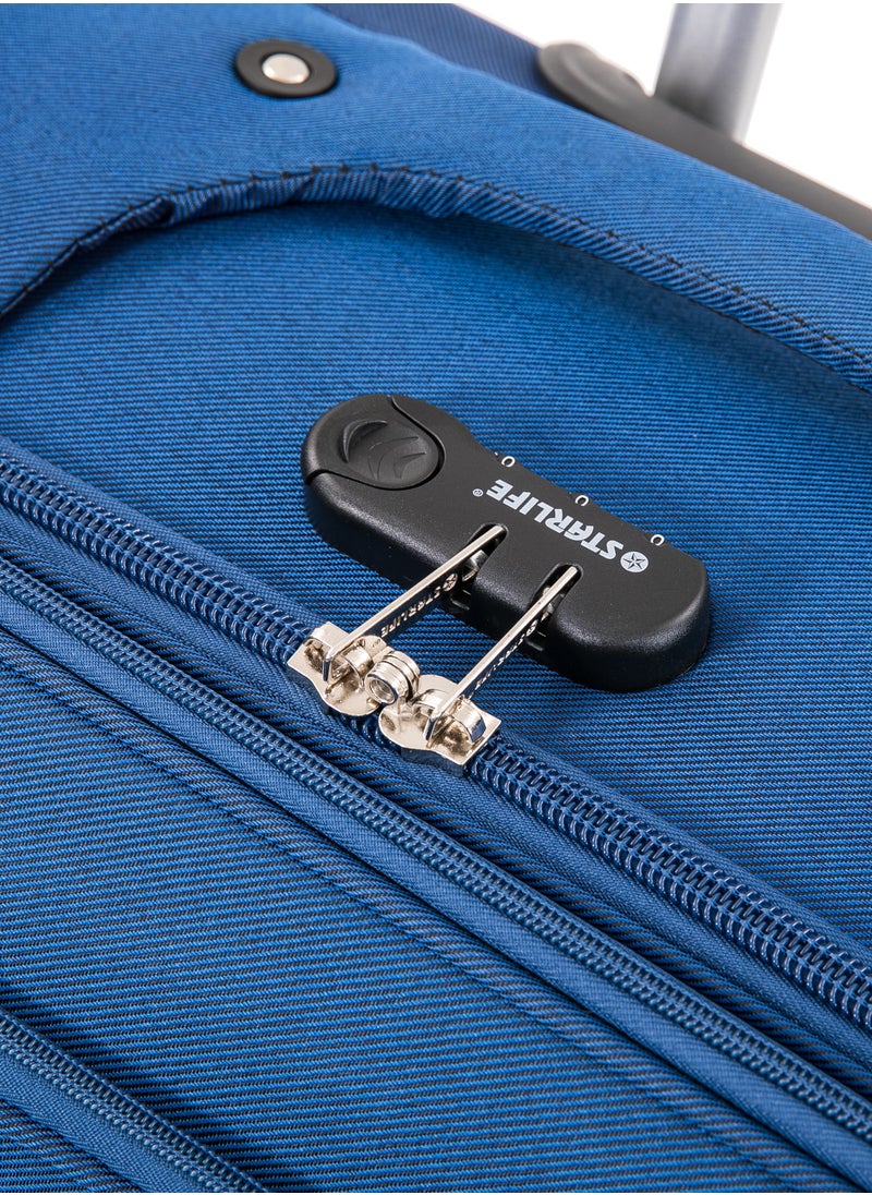 STARLIFE - 4 Piece Softside 4 Wheels Trolley Luggage Set With Number Lock 20,24,28,32 Inches - Image 1