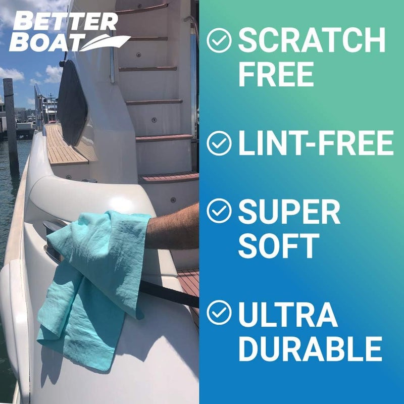 Better Boat Super Absorbent Towels, Synthetic Chamois Cloth for Car and Boat Drying, Smooth Cooling Towel, Marine Grade Cleaning Supplies, PVA Shammy Dry Towel 1 Pack - Image 2