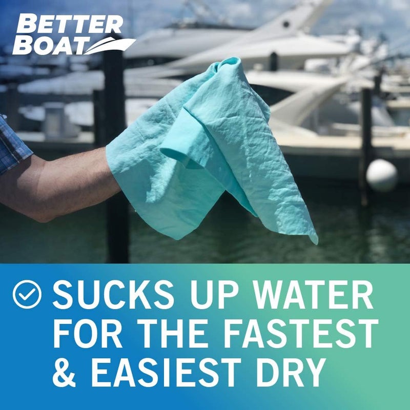 Better Boat Super Absorbent Towels, Synthetic Chamois Cloth for Car and Boat Drying, Smooth Cooling Towel, Marine Grade Cleaning Supplies, PVA Shammy Dry Towel 1 Pack - Image 3