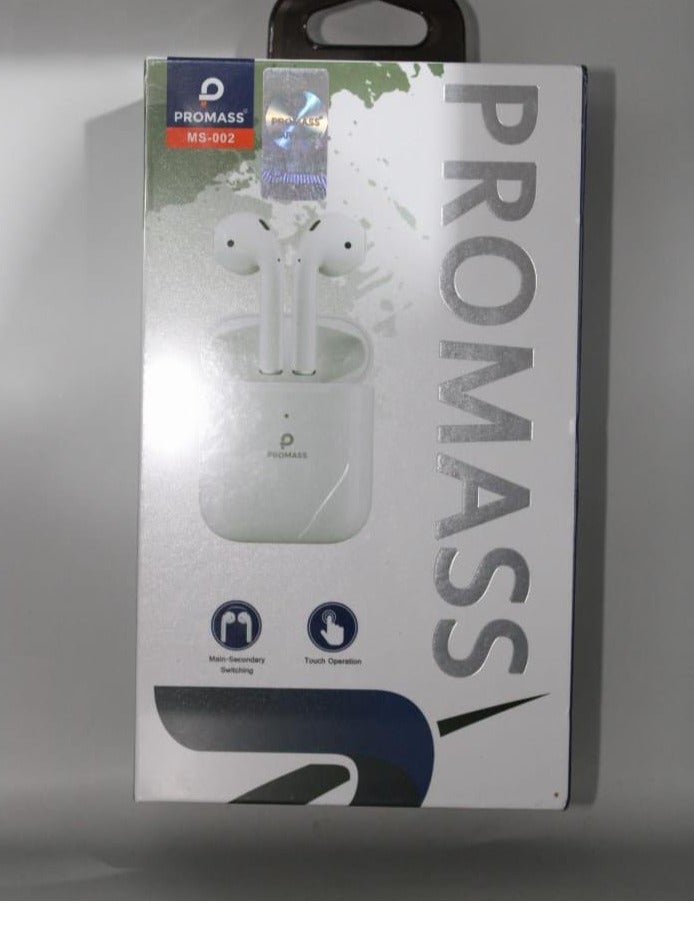 PROMASS Airpots MS-002 With Charging Case White - Image 2