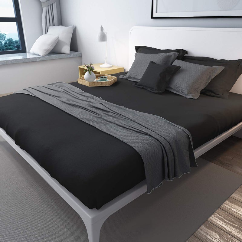 Lirex Black Twin Flat Sheet Only, Ultra Soft & Breathable Brushed 1800 Microfiber, Hotel Quality Flat Sheet Sold Separately, Top Sheet for Bed (Black, Twin) - Image 5