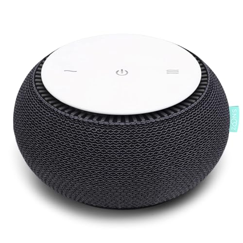 SNOOZ Smart White Noise Sound Machine - Real Fan Inside for Non-Looping White Noise, Sleep Aid for Adults, Travel, Sleeping, Bedroom, Portable, Baby Registry Essential - Charcoal - Image 1