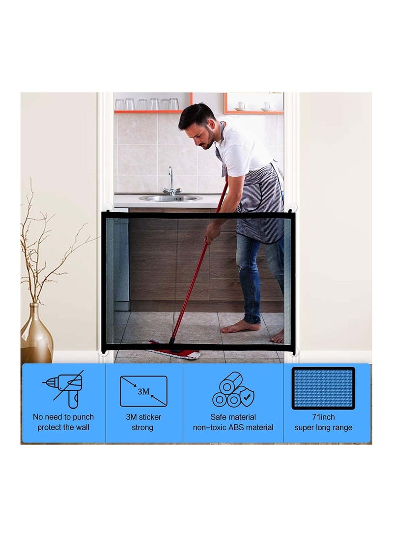 SYOSI Magic Pet Gate Indoor Outdoor Retractable Dog with Portable Folding Mesh Safety for The House Providing a Safe Enclosure to Play and Rest 180 * 72 cm - Image 3