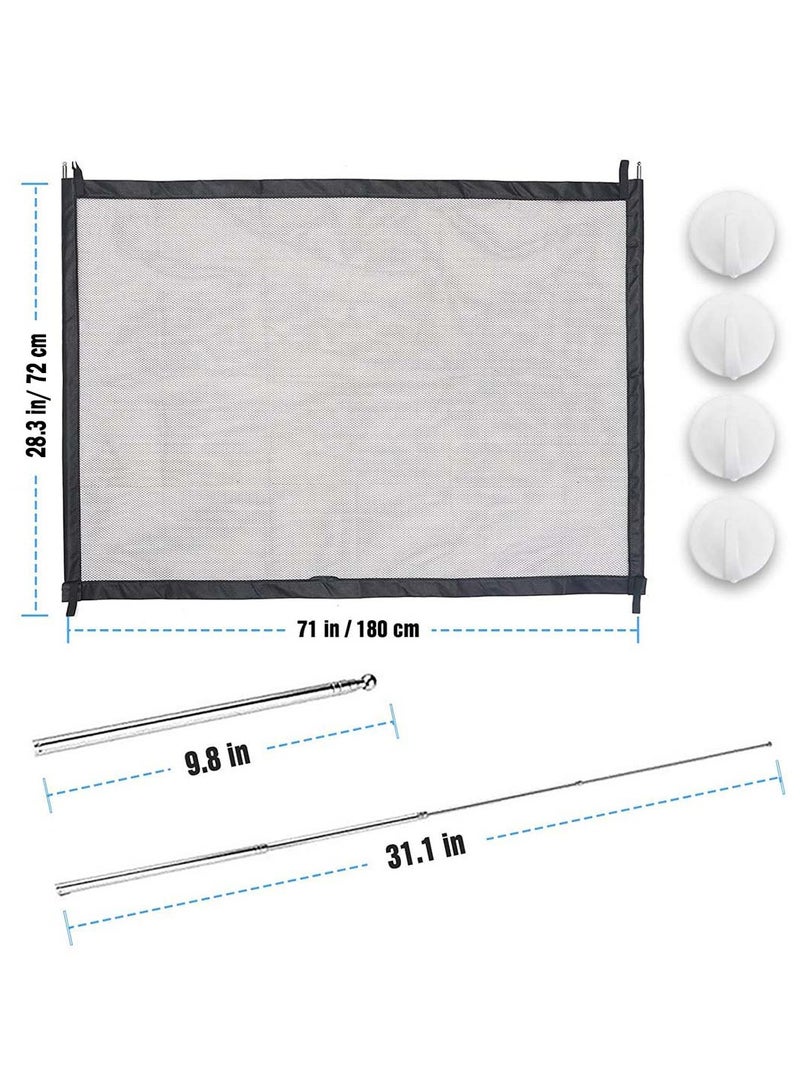 SYOSI Magic Pet Gate Indoor Outdoor Retractable Dog with Portable Folding Mesh Safety for The House Providing a Safe Enclosure to Play and Rest 180 * 72 cm - Image 2